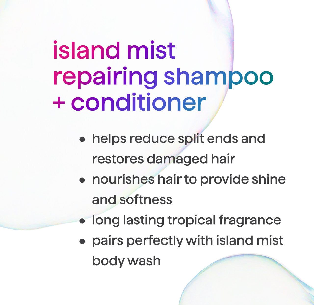 repairing shampoo + conditioner bundle - island mist. 27.5 fl oz