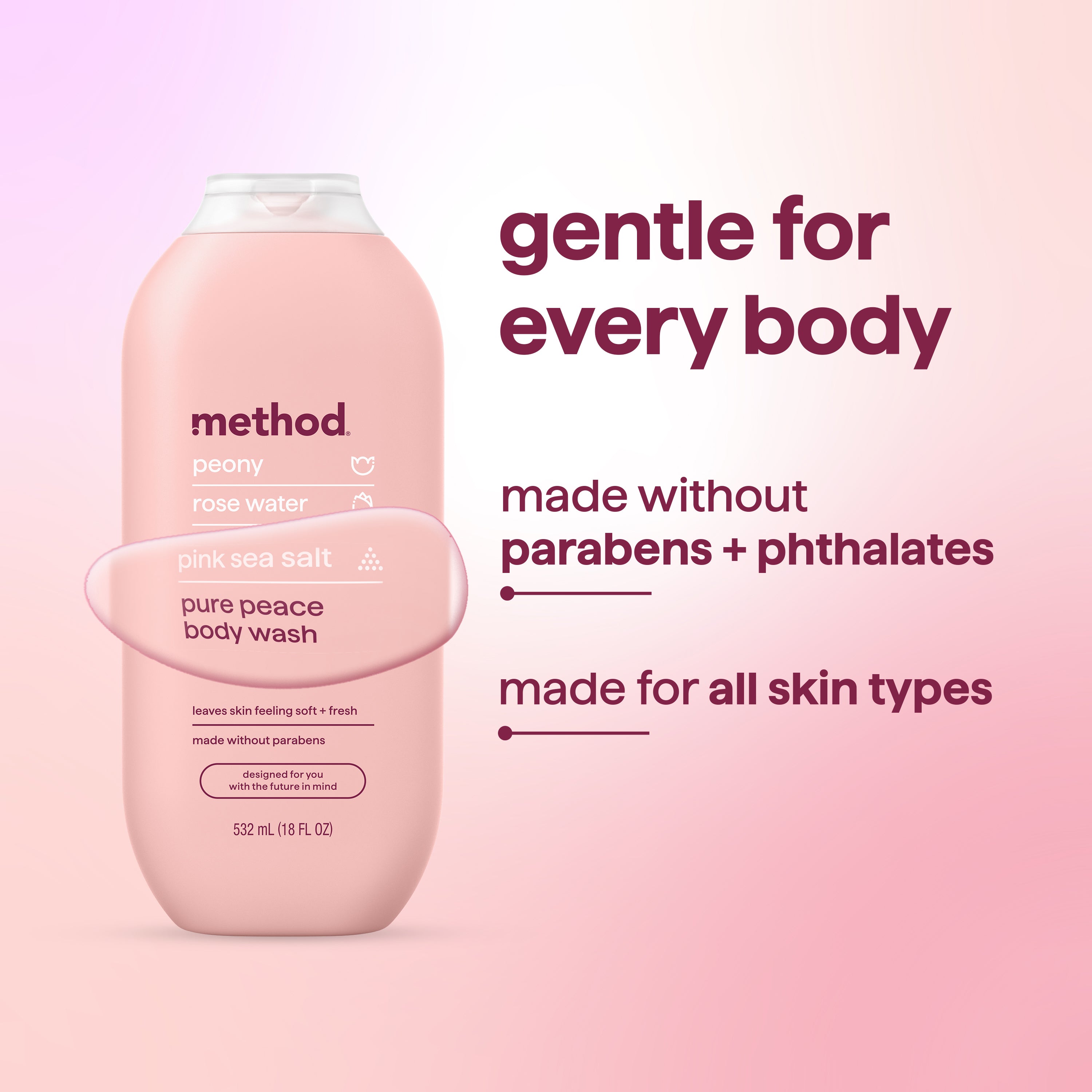 body wash - pure peace. 18 fl oz