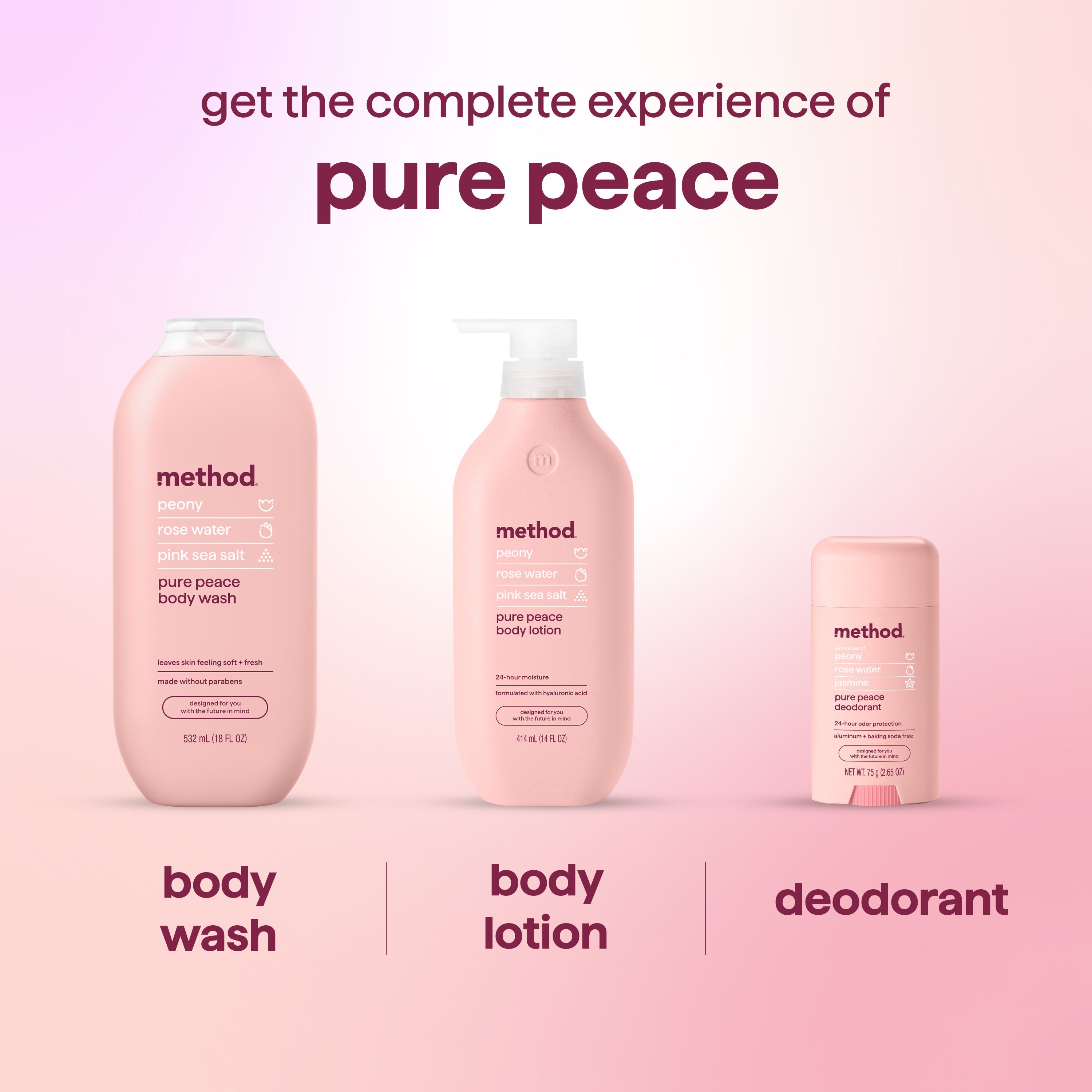 body wash - pure peace. 18 fl oz