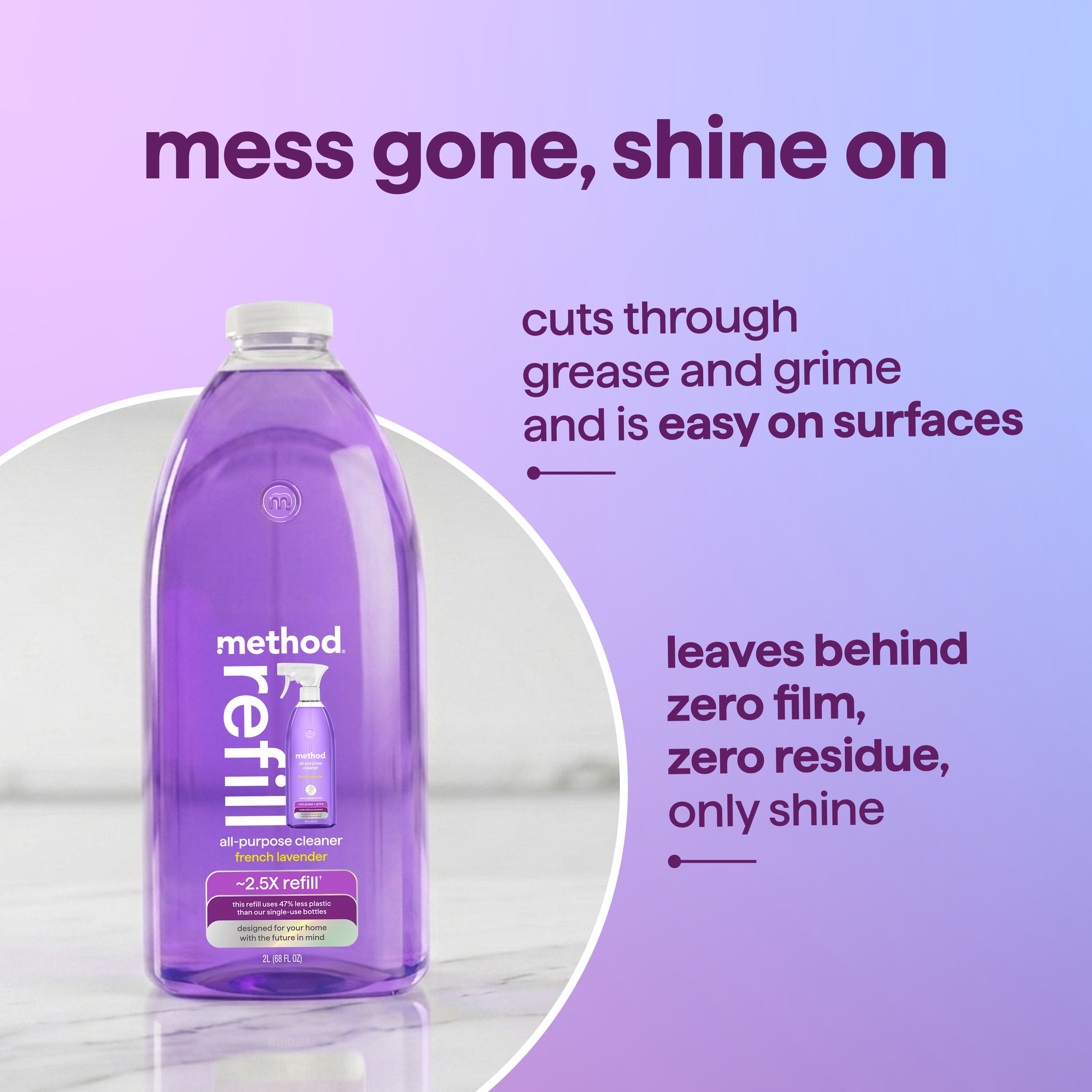 all-purpose cleaner refill - french lavender. 68 fl oz