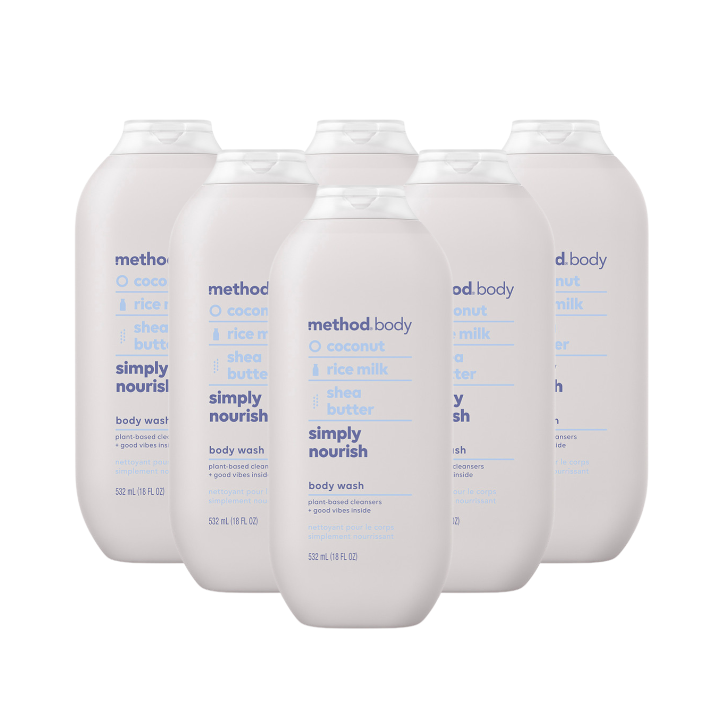 simply nourish body wash 6-count bundle. 108 fl oz
