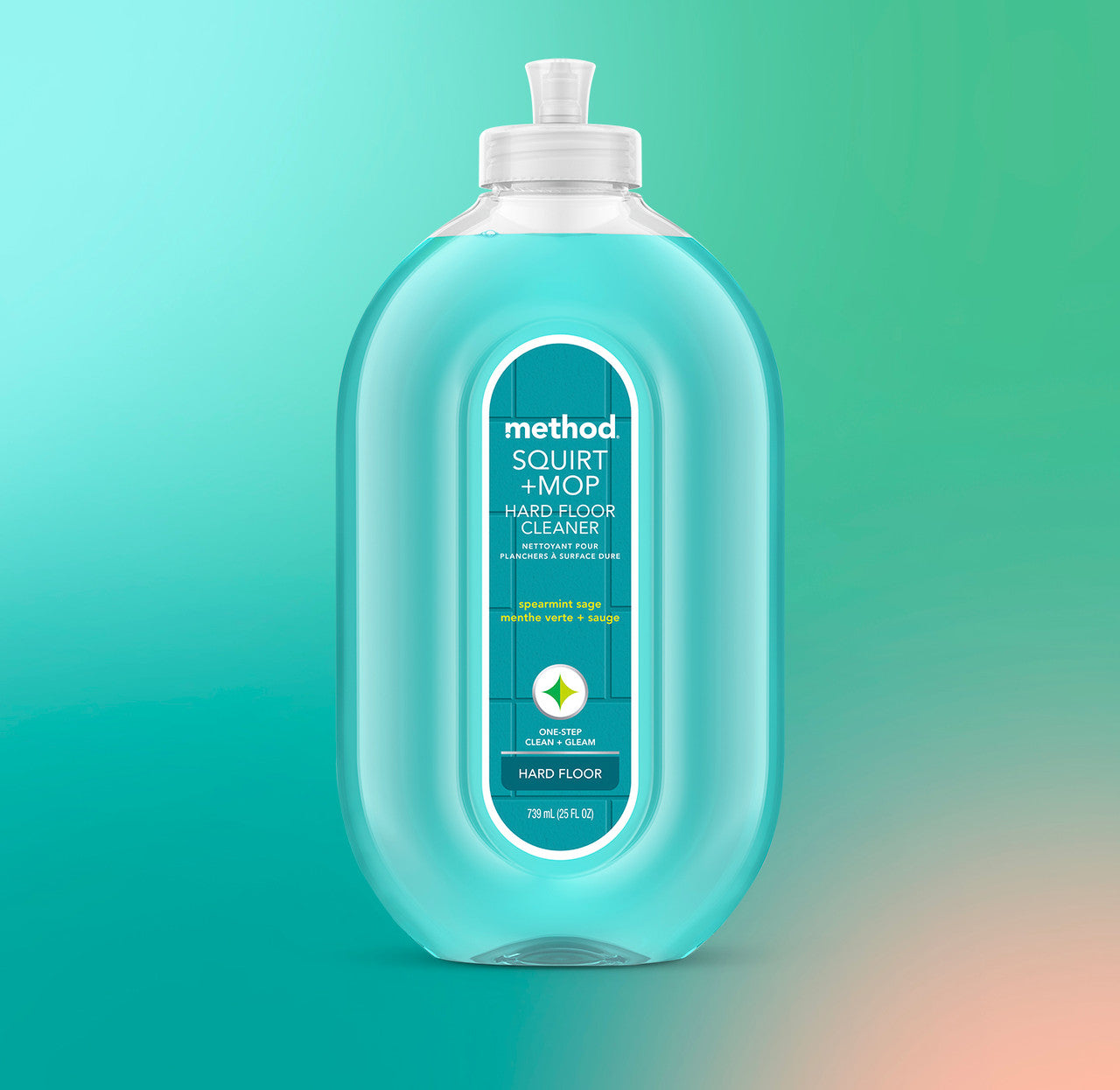 squirt + mop hard floor cleaner - spearmint sage. 25 fl oz