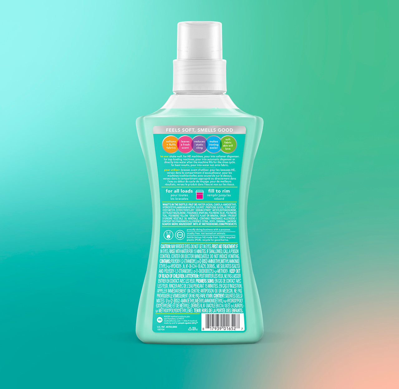 fabric softener 45 loads - beach sage. 53.5 fl oz
