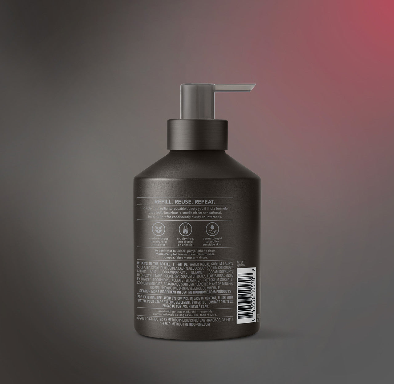 gel hand wash - vetiver + amber. 12 fl oz