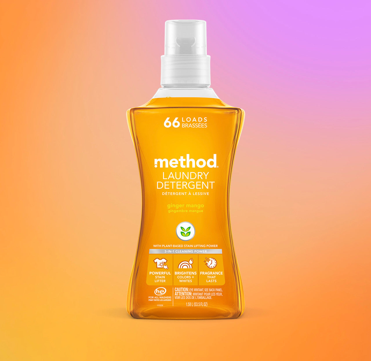 laundry detergent - ginger mango. 53.5 fl oz
