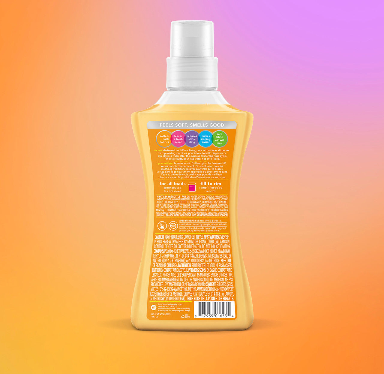 fabric softener 45 loads - ginger mango. 53.5 fl oz