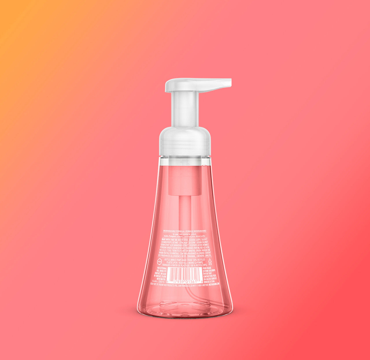 foaming hand wash - pink grapefruit. 10 fl oz