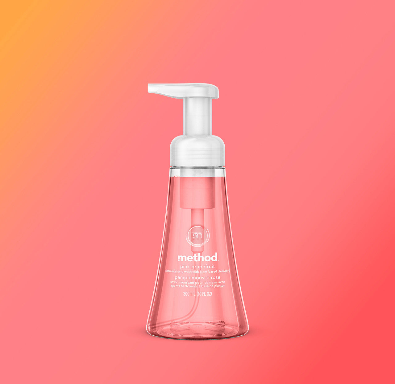 pink grapefruit foaming hand wash starter set. 38 oz