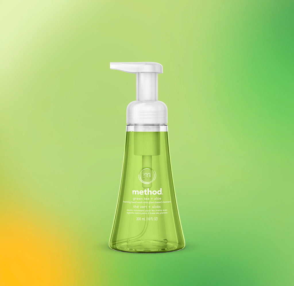 foaming hand wash - green tea + aloe. 10 fl oz