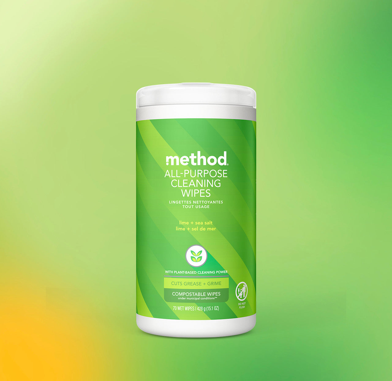 all-purpose cleaning wipes - lime + sea salt. 70 ct