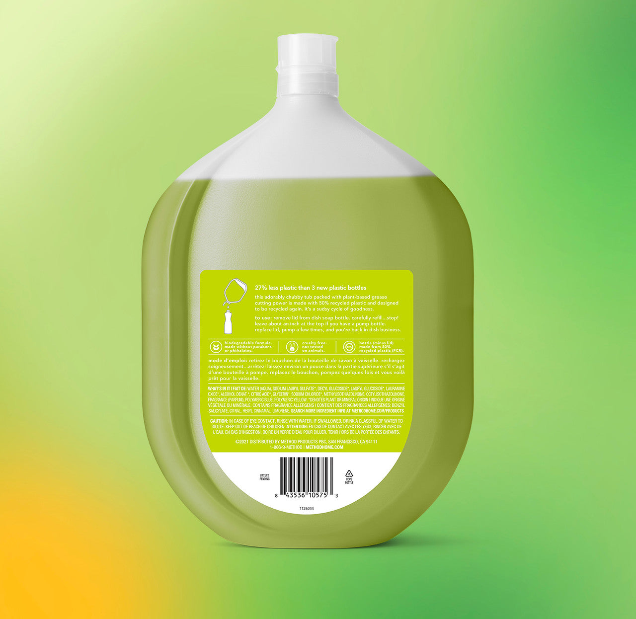 dish soap refill - lime + sea salt. 54 fl oz