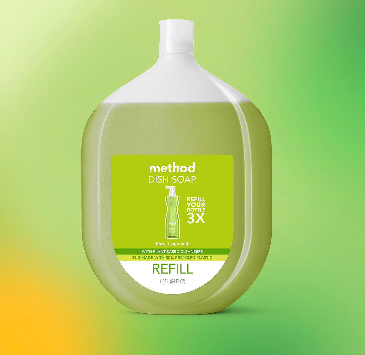 dish soap refill - lime + sea salt. 54 fl oz