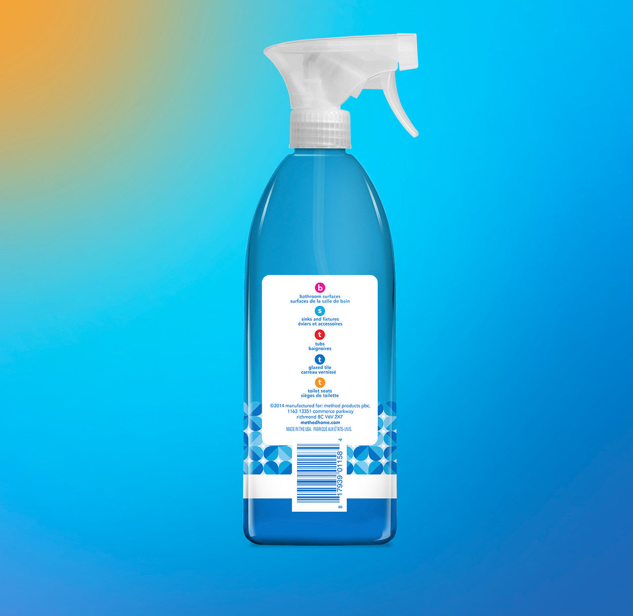 antibacterial bathroom cleaner - spearmint. 28 fl oz