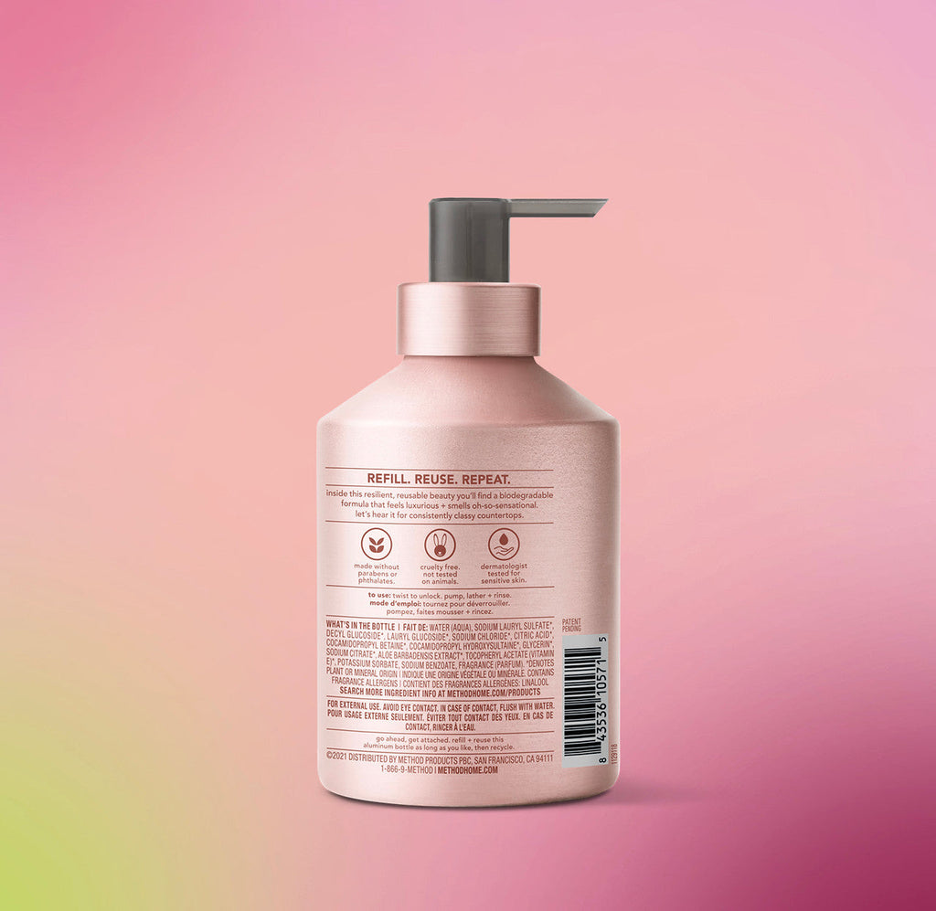 gel hand wash - vanilla + raspberry. 12 fl oz