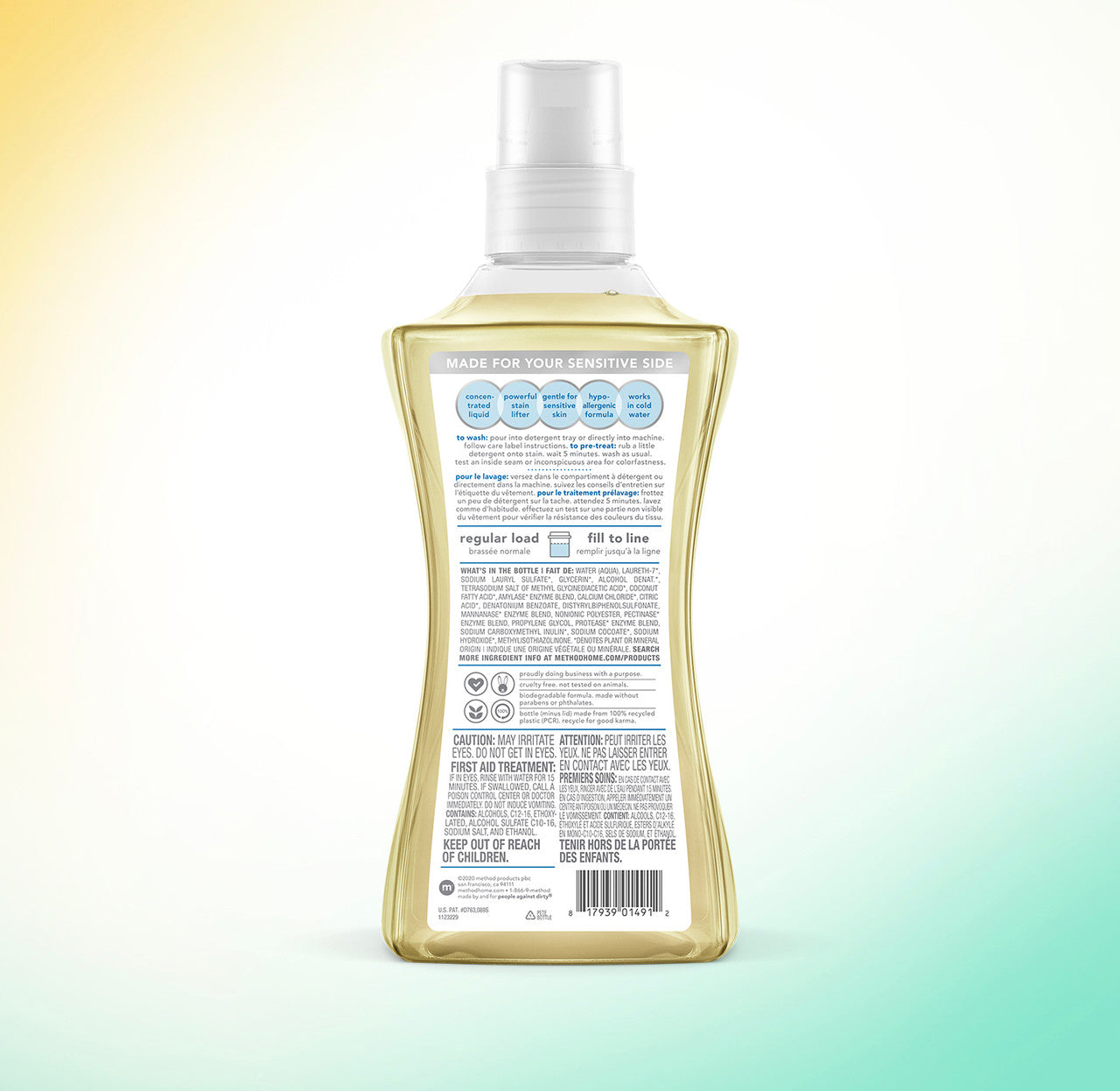 laundry detergent - free + clear. 53.5 fl oz