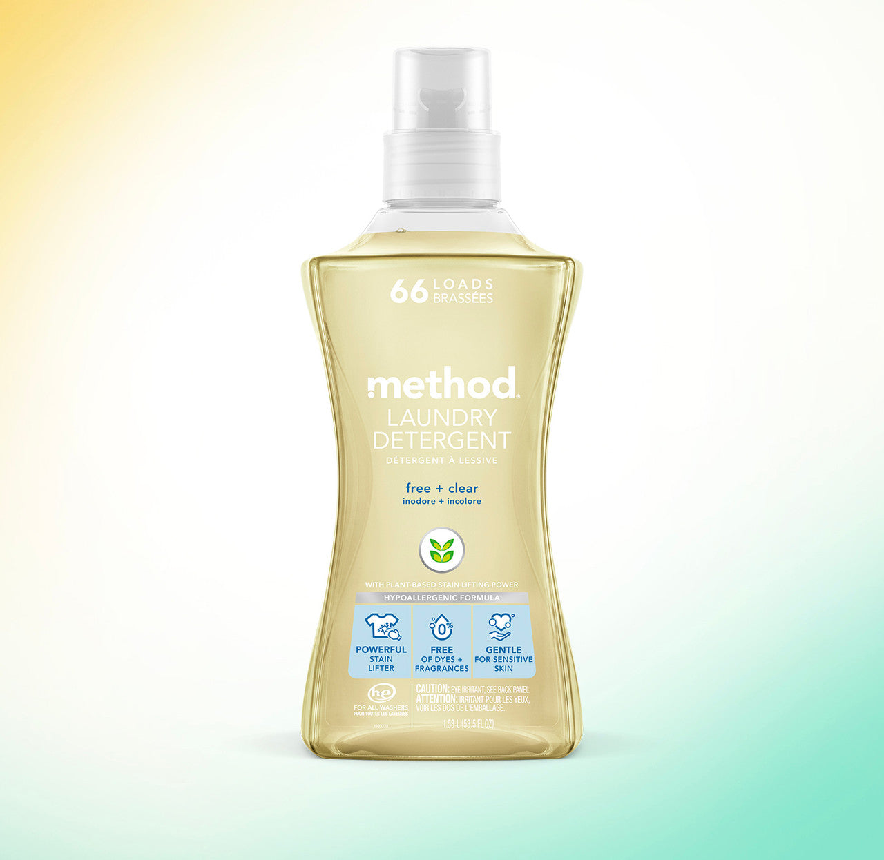 laundry detergent - free + clear. 53.5 fl oz