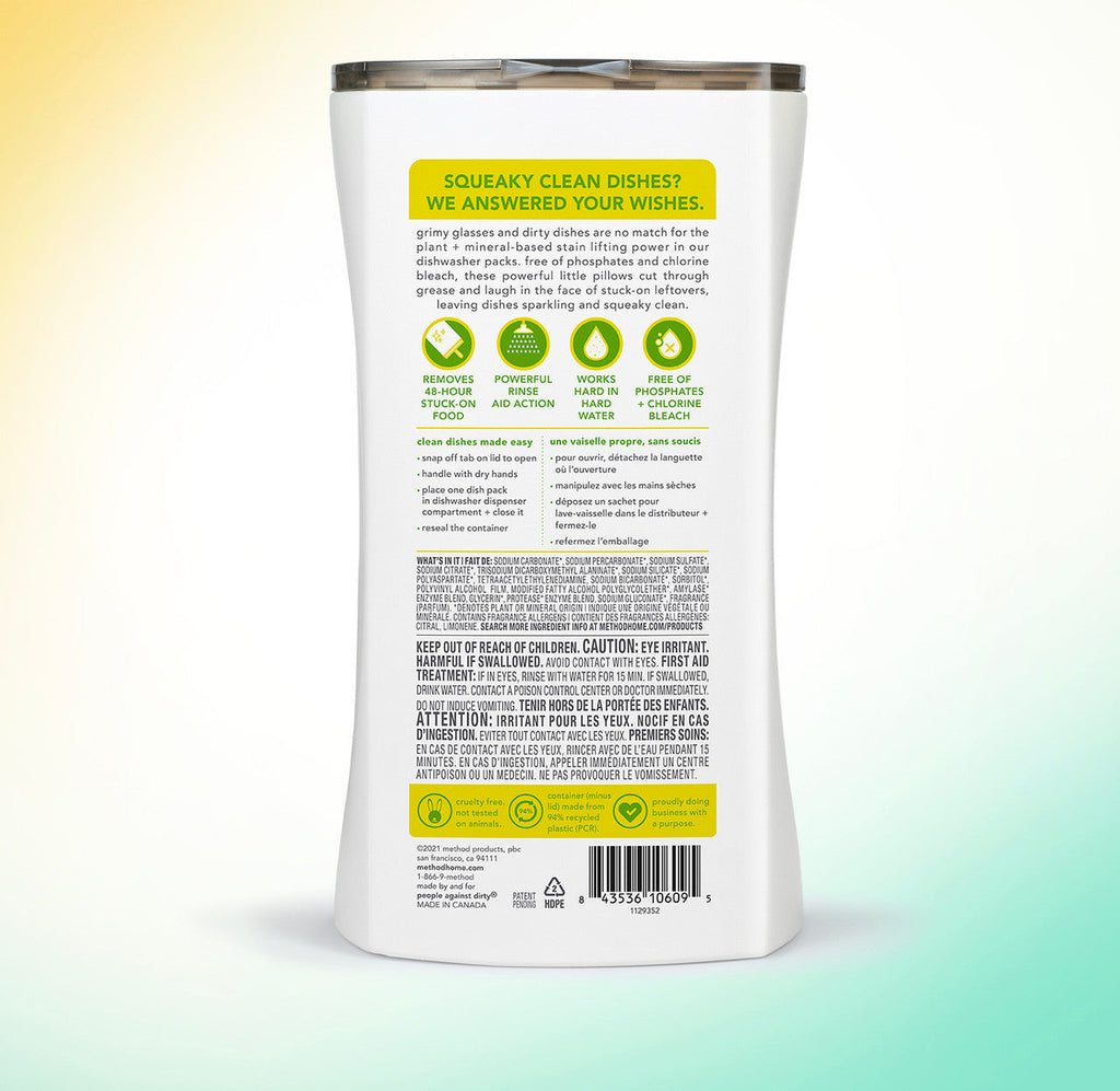 dishwasher packs - lemon mint. 54 ct