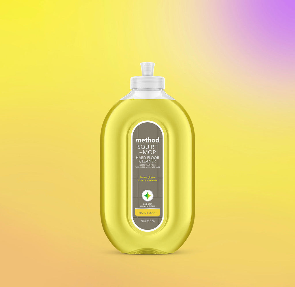 squirt + mop hard floor cleaner - lemon ginger. 25 fl oz
