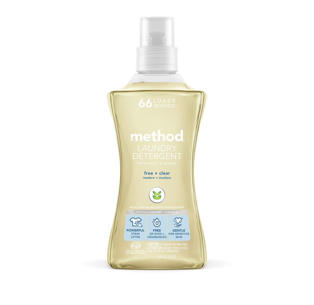 laundry detergent - free + clear. 53.5 fl oz