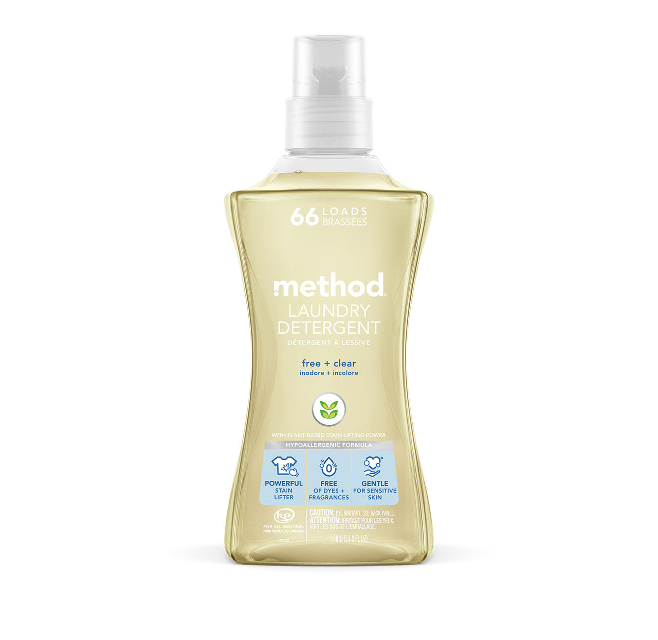 laundry detergent - free + clear. 53.5 fl oz