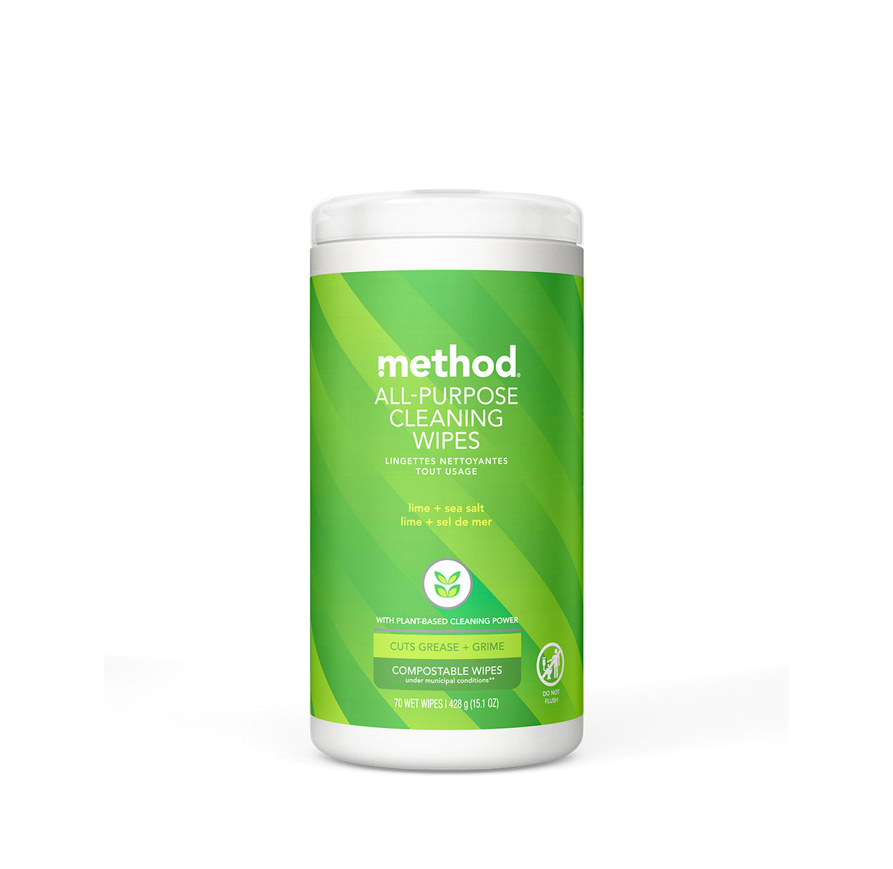 all-purpose cleaning wipes - lime + sea salt. 70 ct