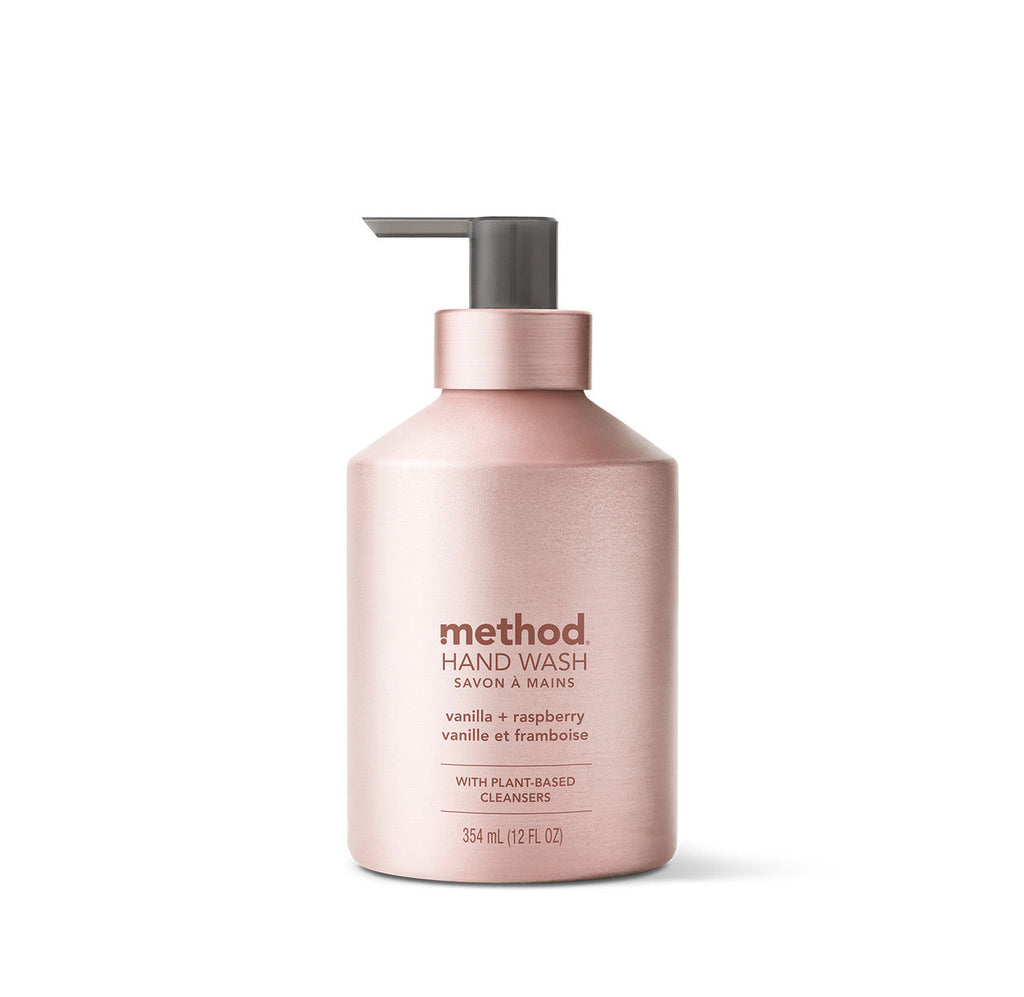 gel hand wash - vanilla + raspberry. 12 fl oz