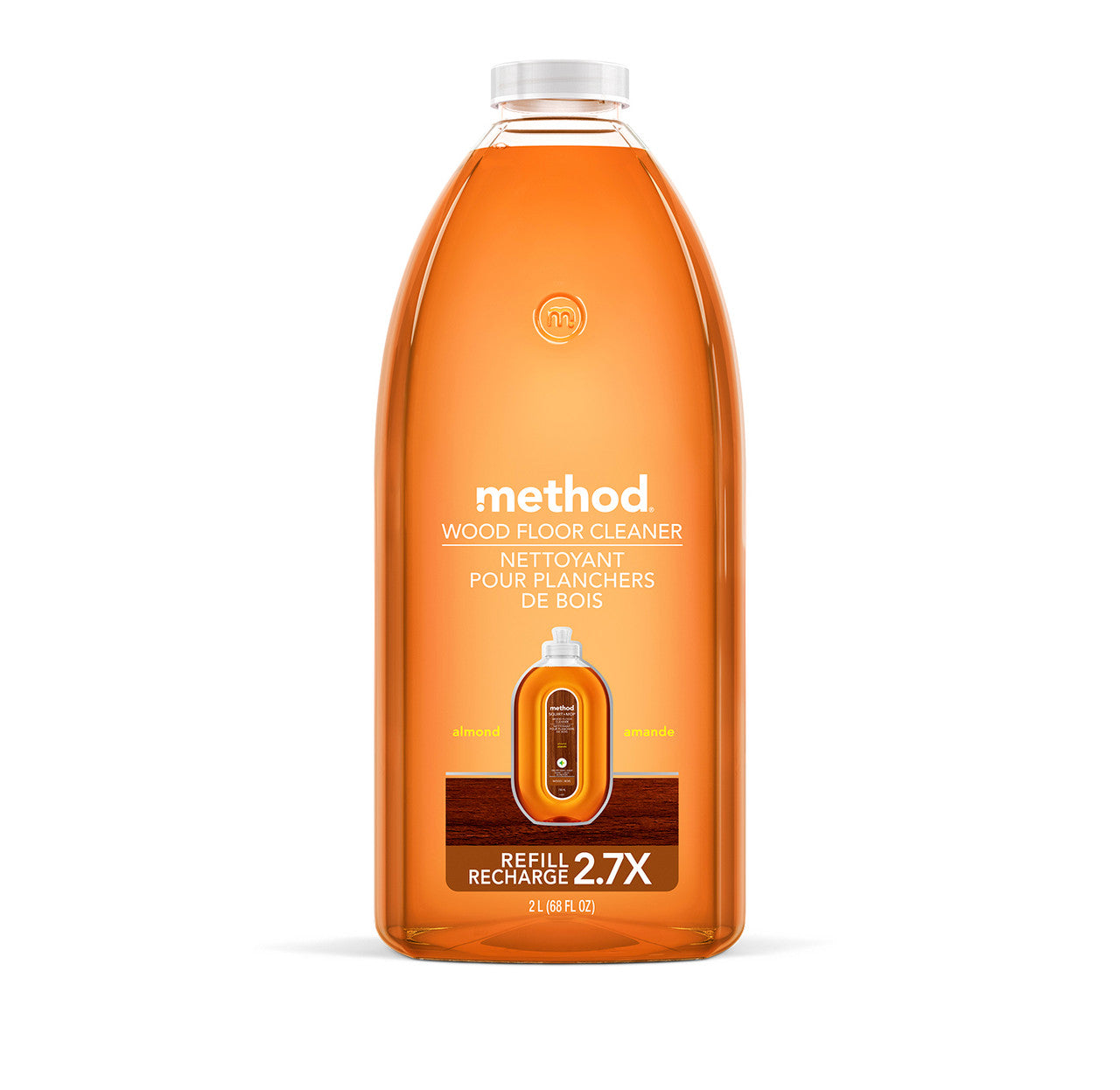 squirt + mop hardwood floor cleaner refill - almond. 68 fl oz