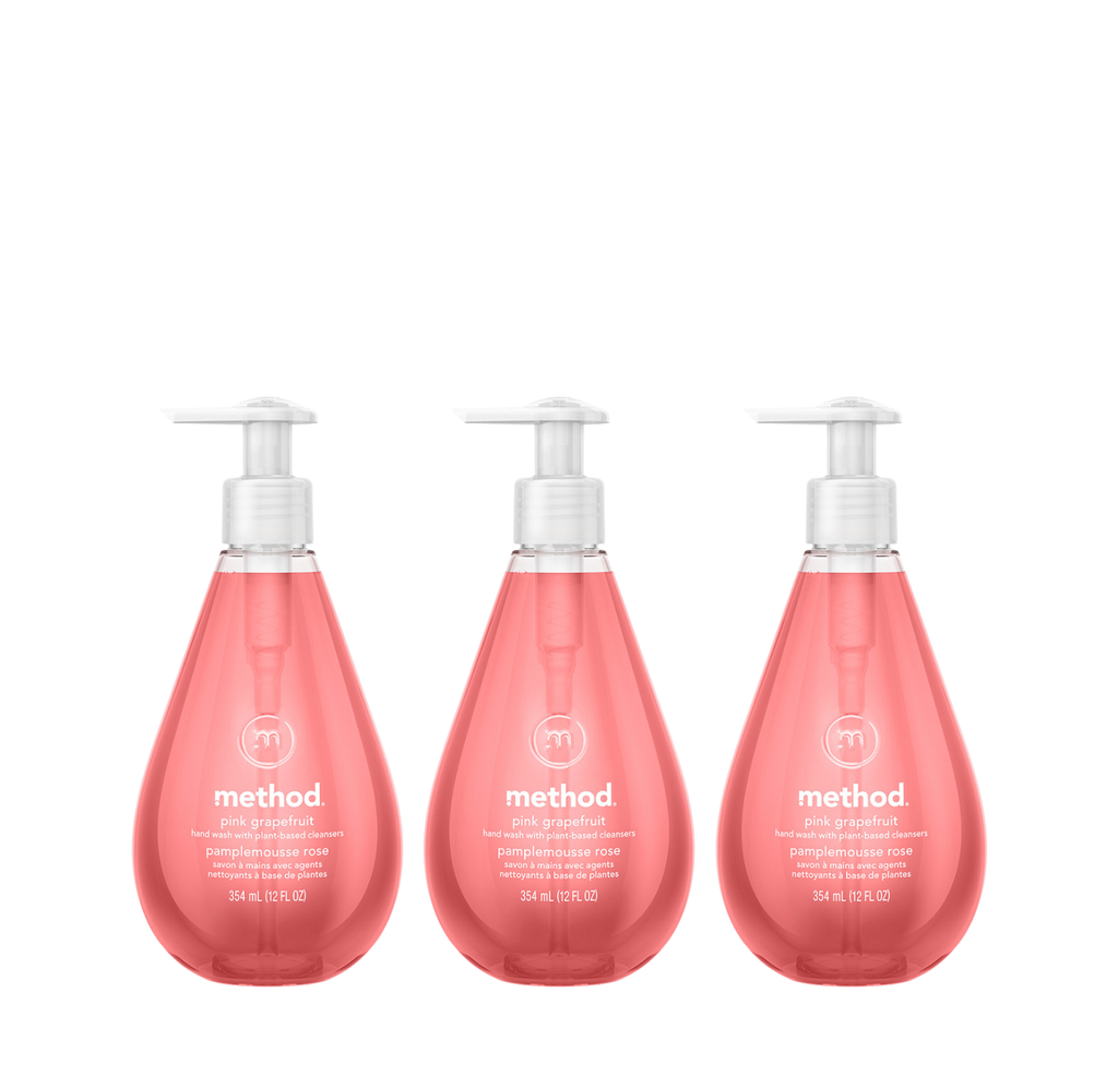 pink grapefruit gel hand wash 3-count bundle