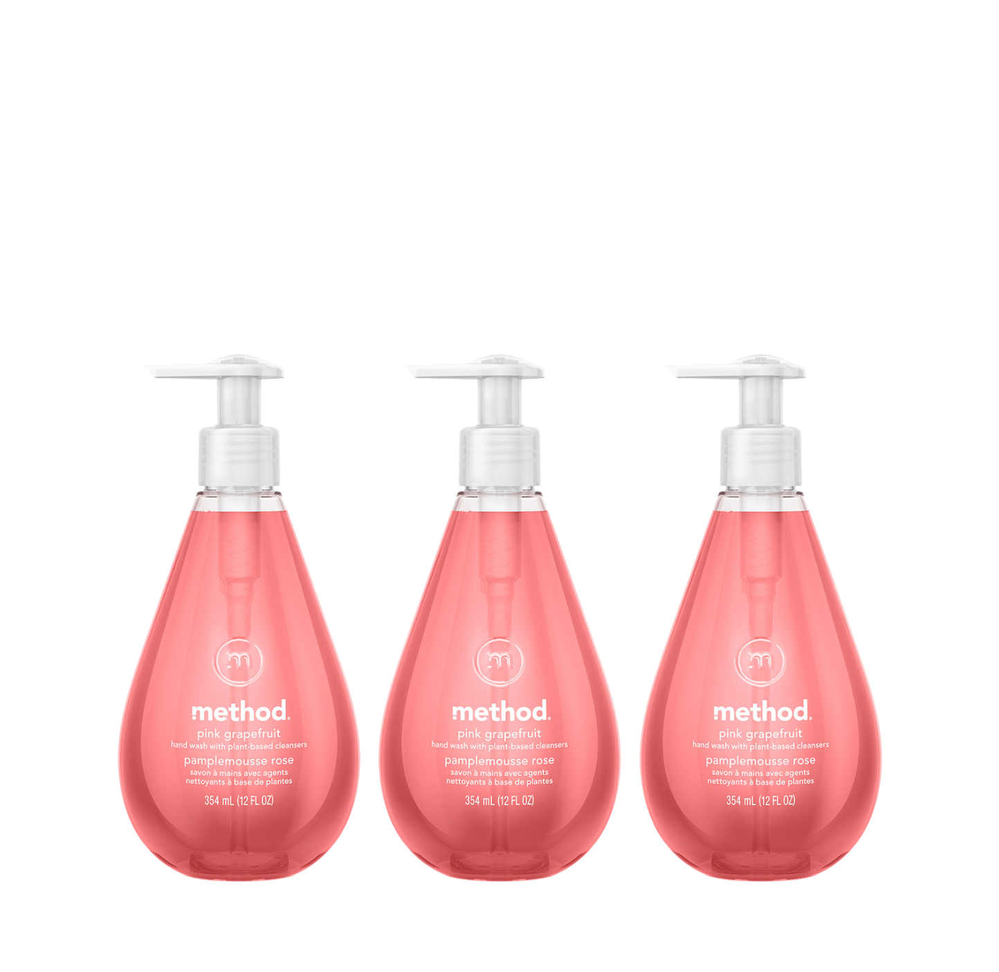 pink grapefruit gel hand wash 3-count bundle