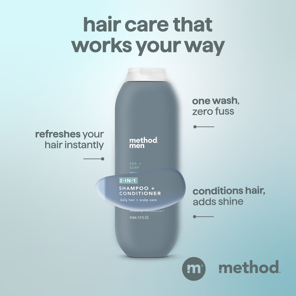 men 2-in-1 shampoo + conditioner - sea + surf. 14 fl oz