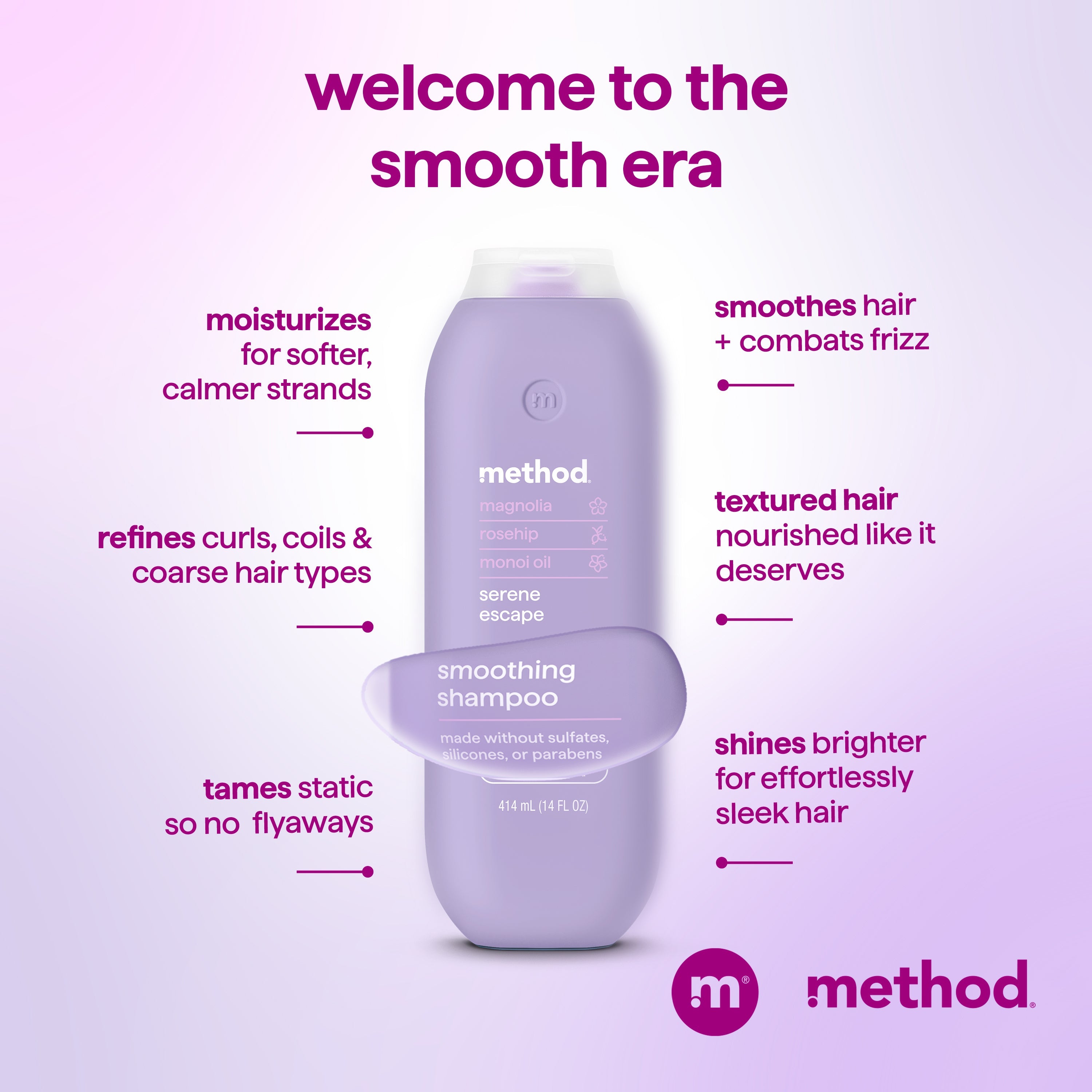 smoothing shampoo - serene escape. 14 fl oz