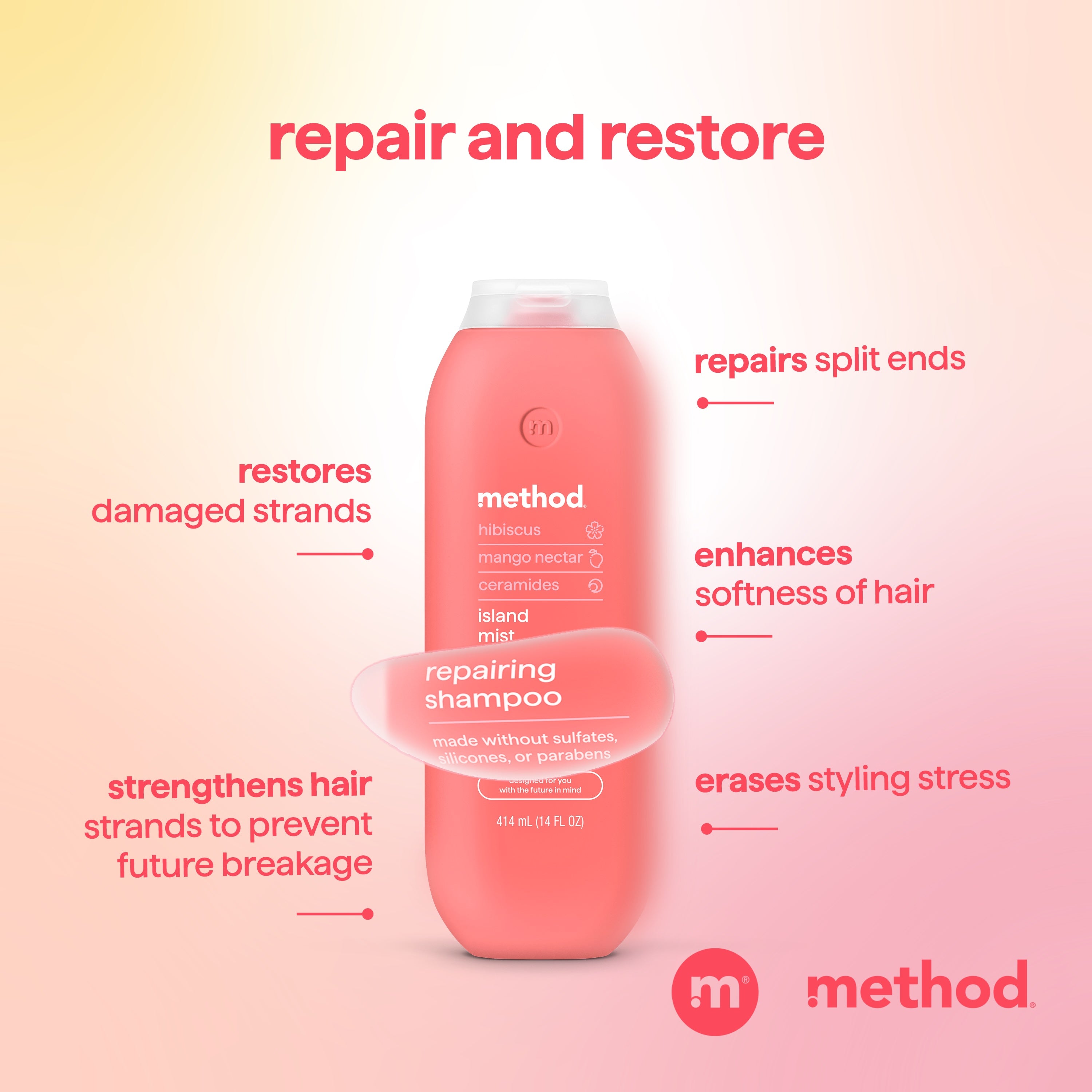 repairing shampoo - island mist. 14 fl oz