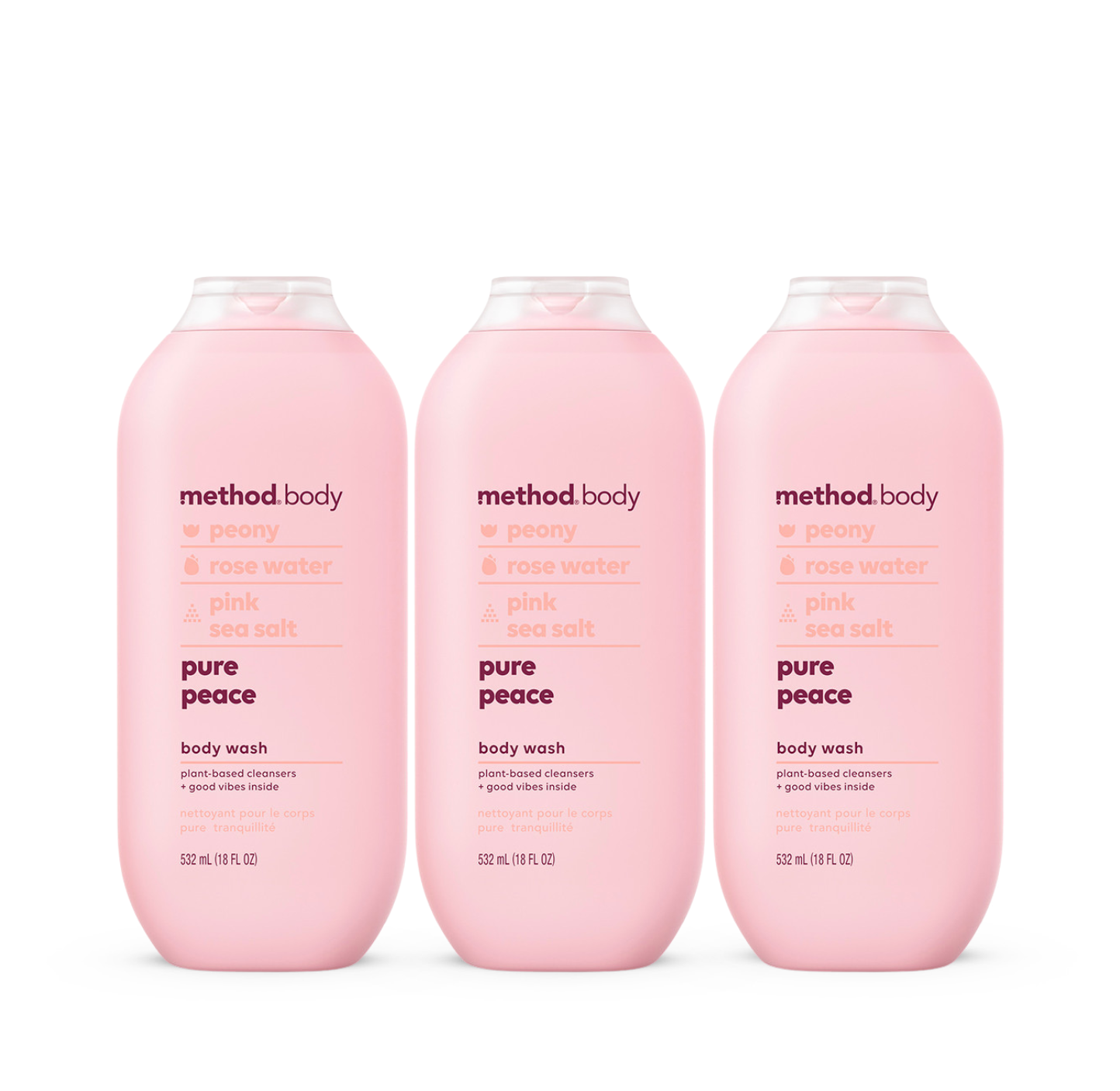 pure peace body wash 3-count bundle. 54 fl oz