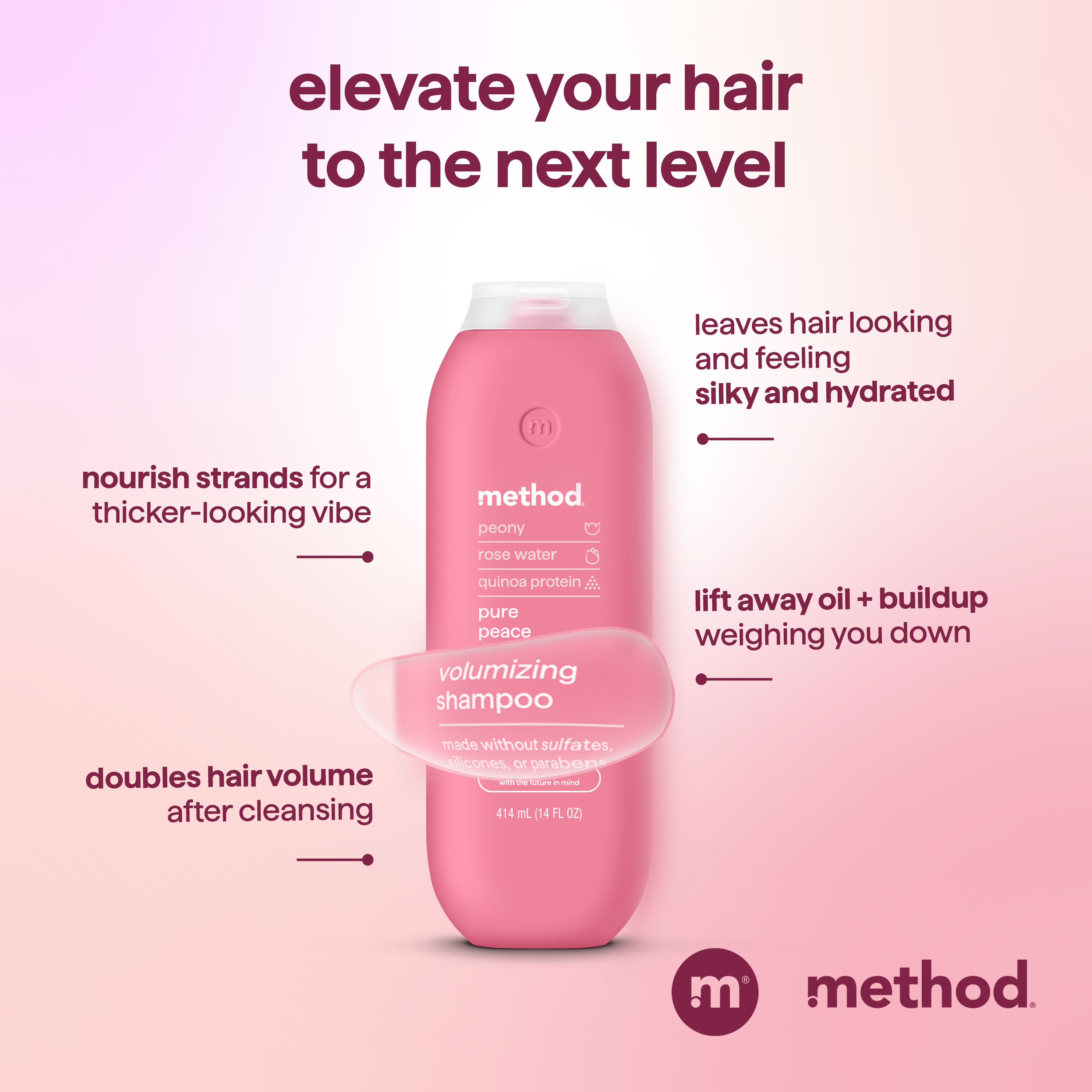 volumizing shampoo - pure peace. 14 fl oz