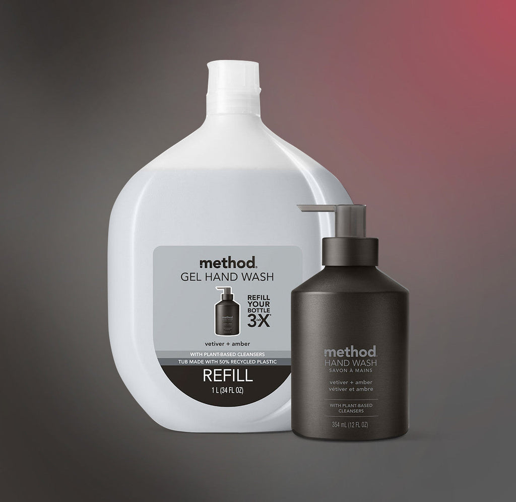 gel hand wash - vetiver + amber. 12 fl oz