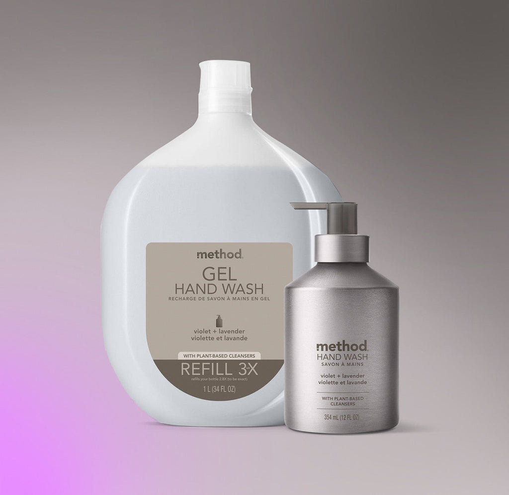 gel hand wash - violet + lavender. 12 fl oz