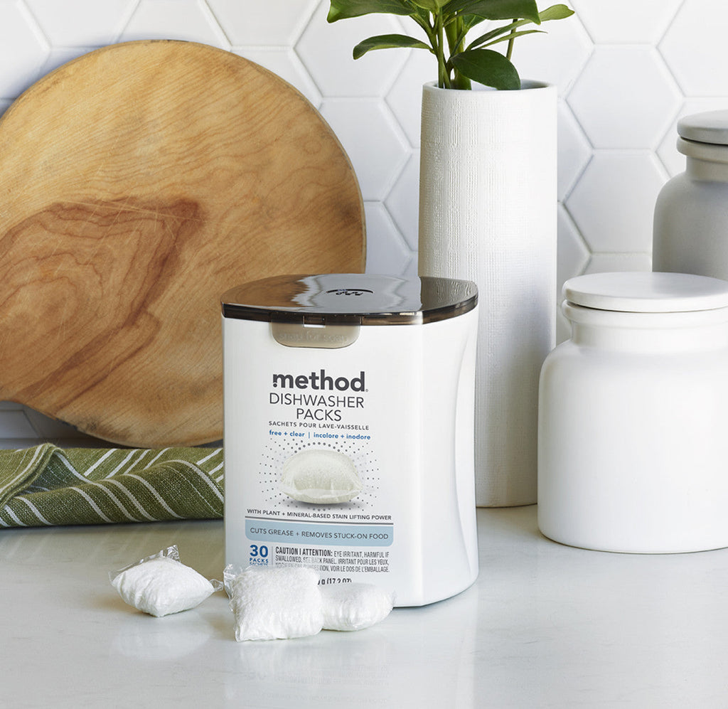 dishwasher packs - free + clear. 30 ct