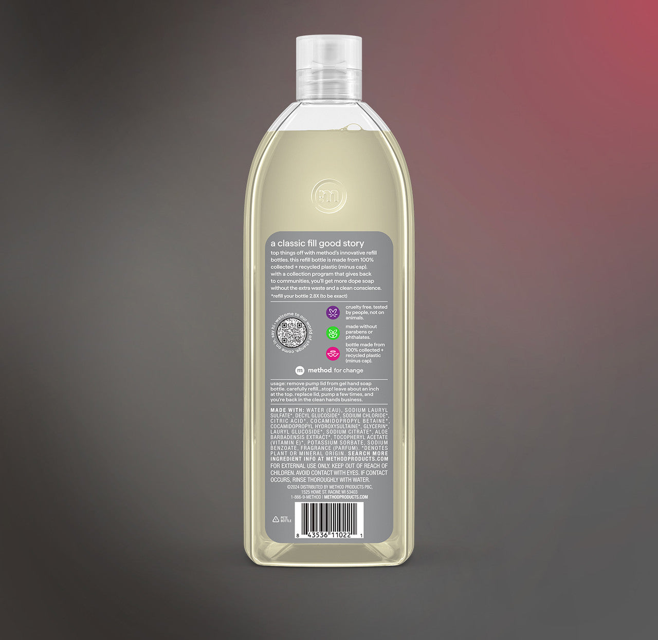 gel hand wash refill - vetiver + amber. 34 fl oz 1