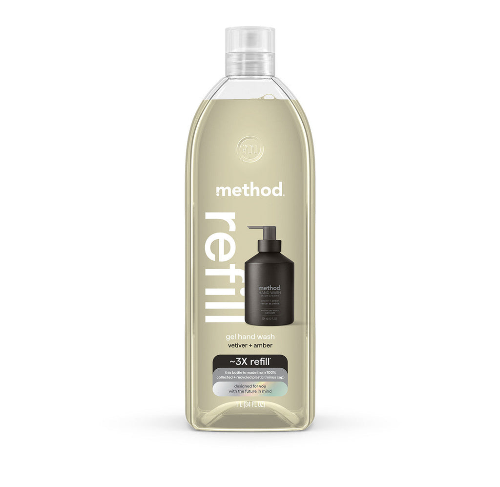 gel hand wash refill - vetiver + amber. 34 fl oz 1
