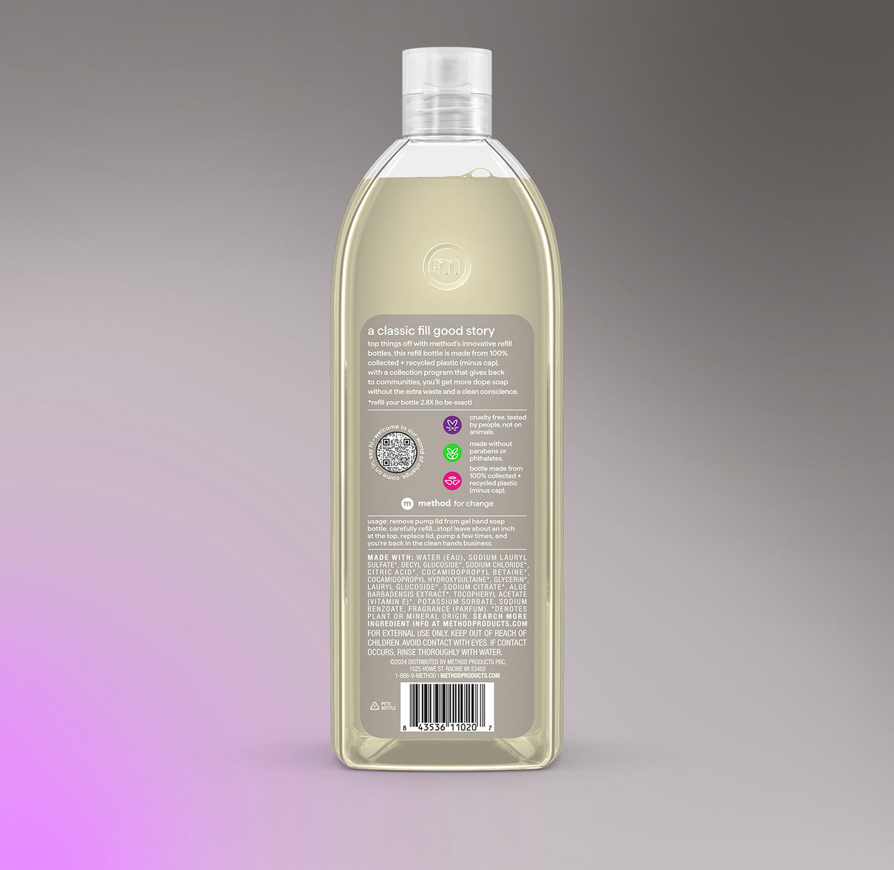 gel hand wash refill - violet + lavender. 34 fl oz 1