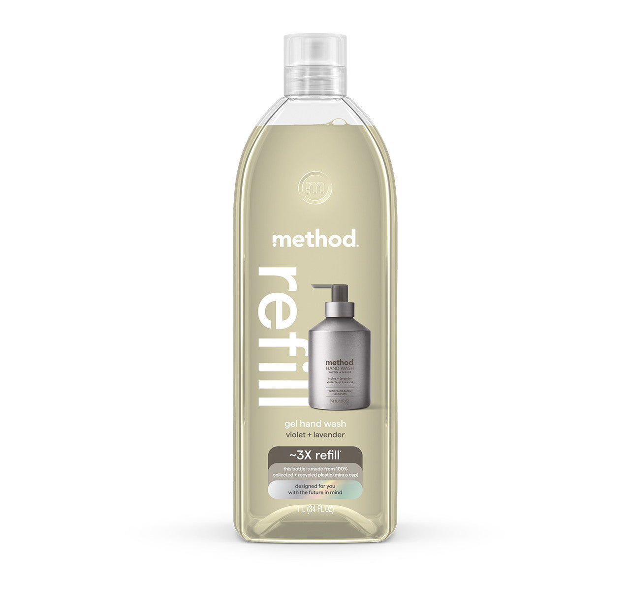 gel hand wash refill - violet + lavender. 34 fl oz 1