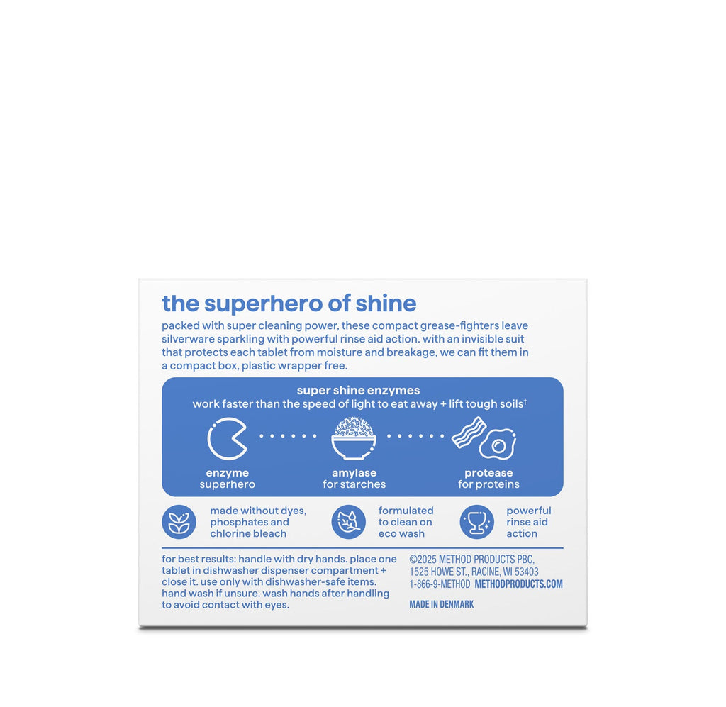 super shine dishwasher tablets - free + clear. 24 ct