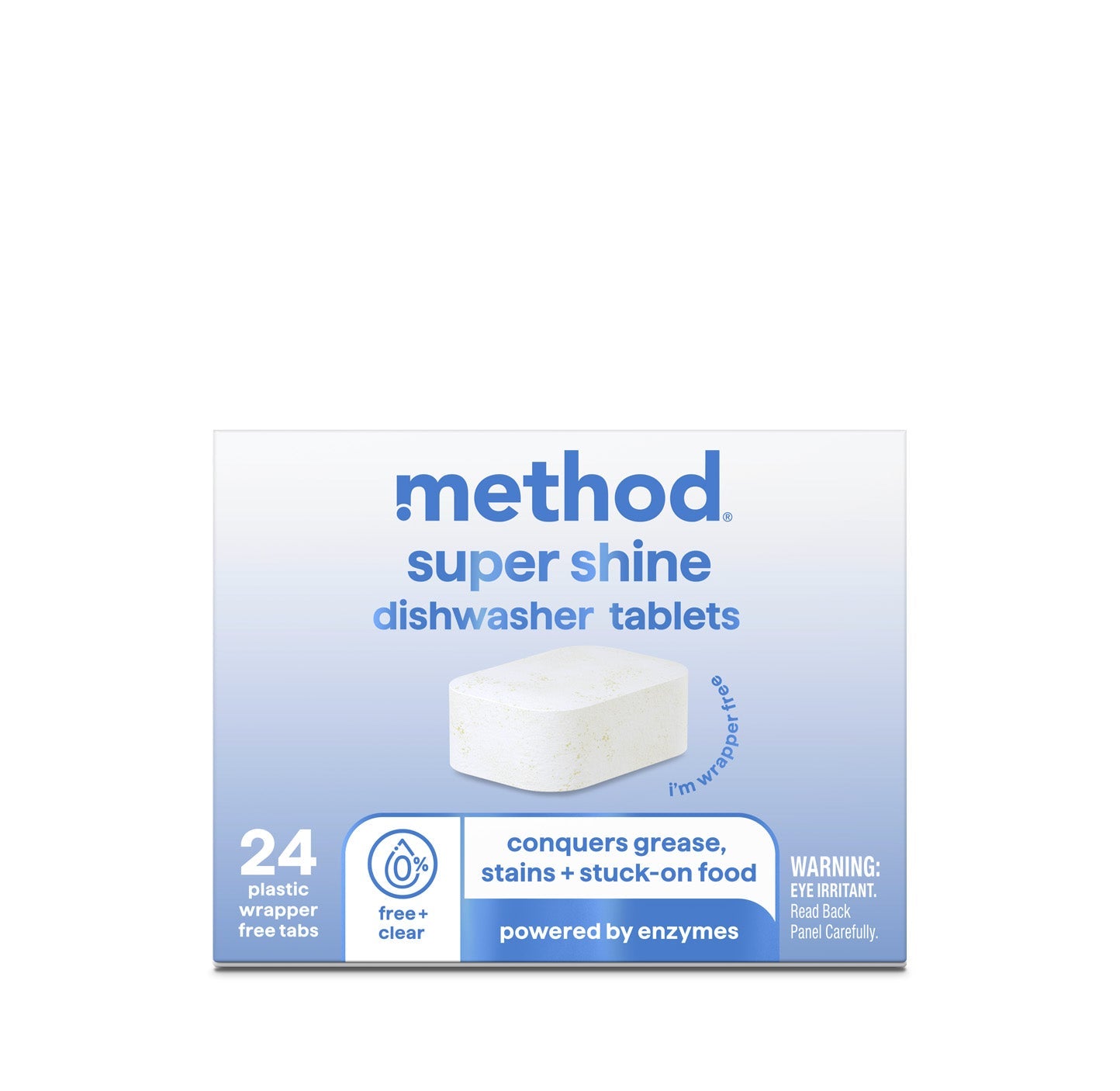 super shine dishwasher tablets - free + clear. 24 ct