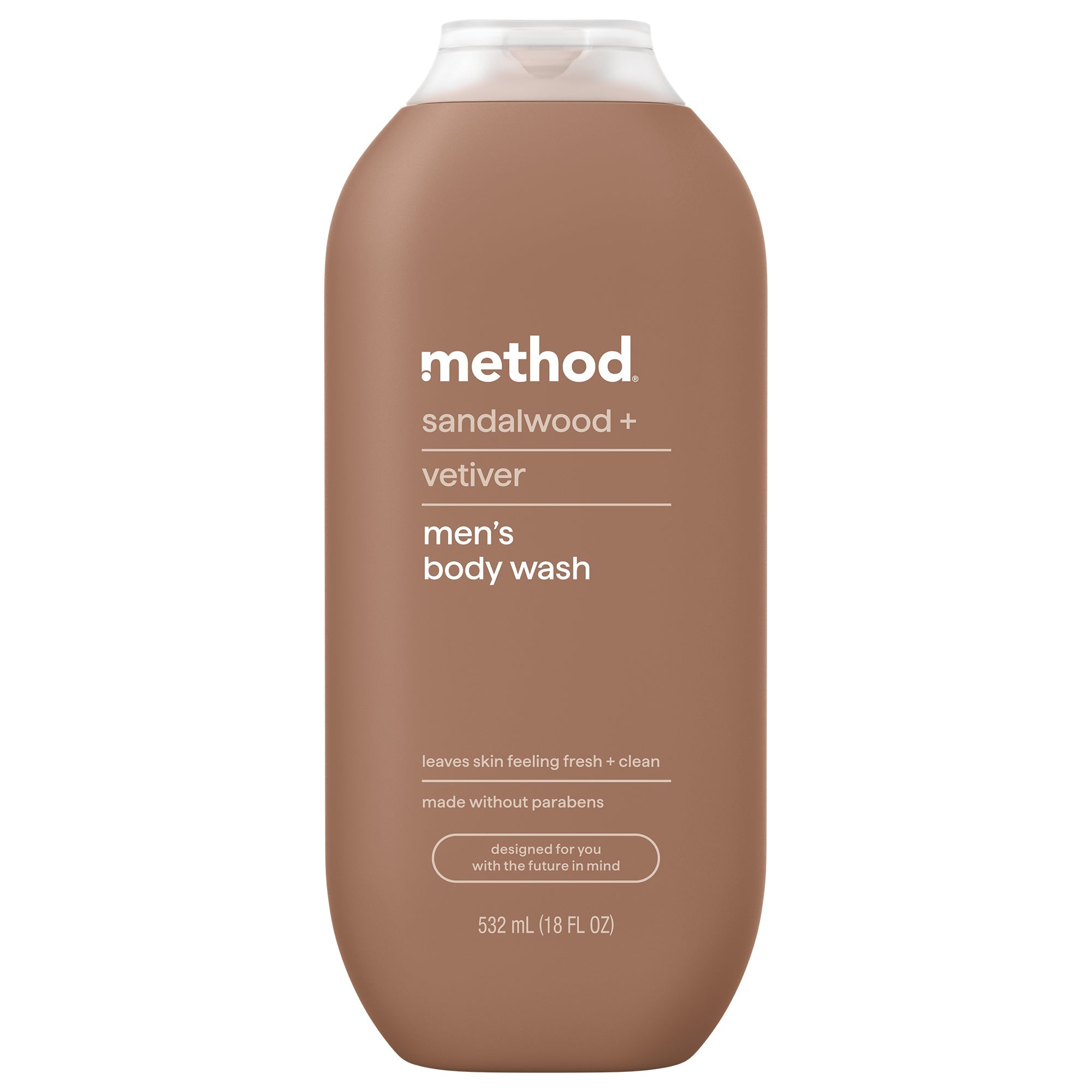 men body wash - sandalwood + vetiver. 18 fl oz