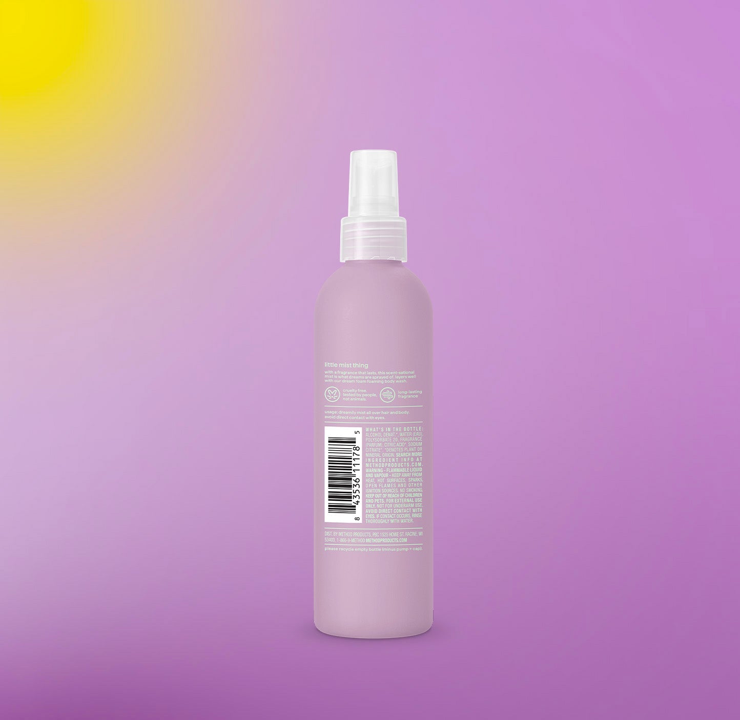 body + hair mist - white flower + tuberose. 8 fl oz