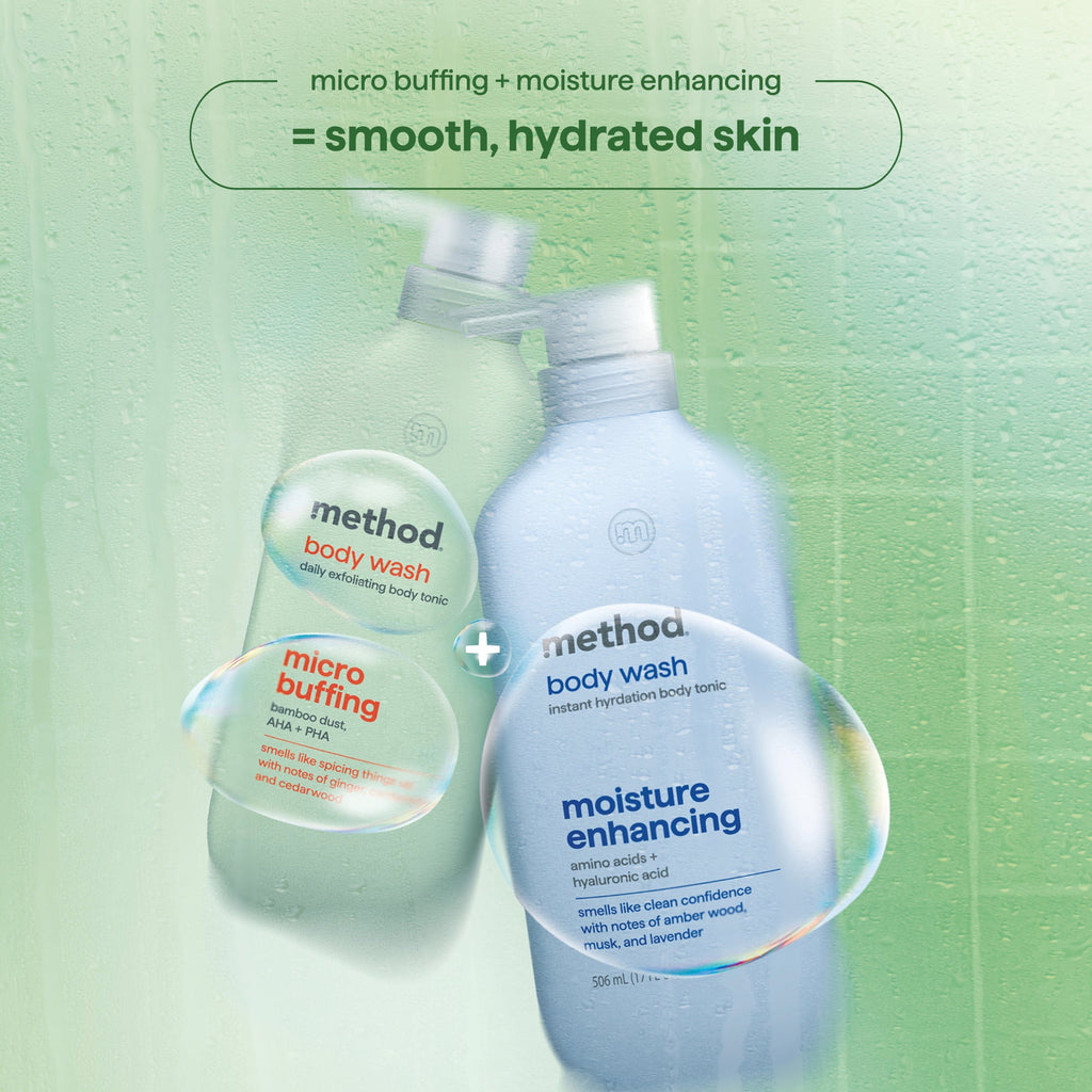 body wash tonic - micro buffing. bamboo dust . AHA + PHA. 17 fl oz