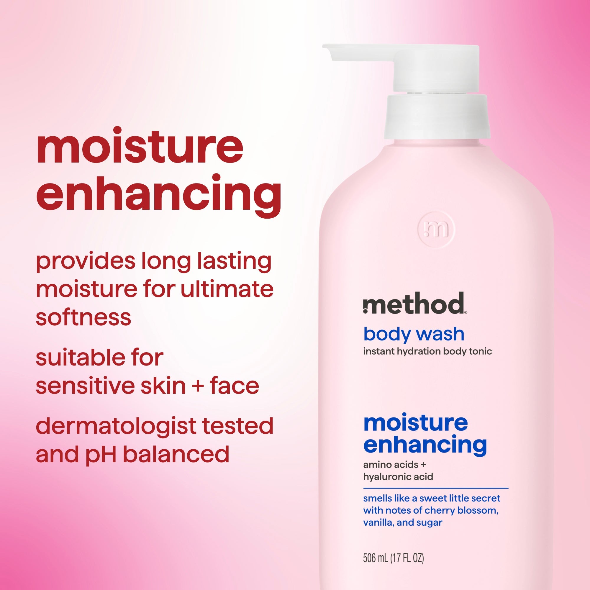 body wash tonic - moisture enhancing. amino acids + hyaluronic acid. 17 fl oz