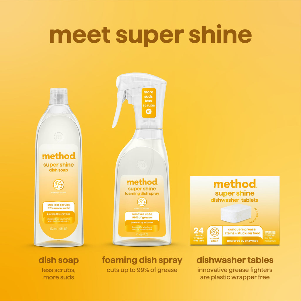 super shine dishwasher tablets - Coastal Citron. 24 ct.