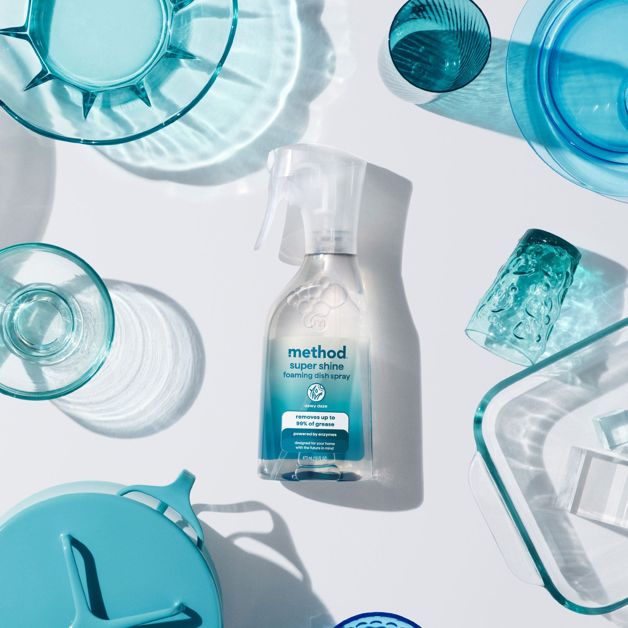 super shine foaming dish spray - dewy daze. 16 fl oz