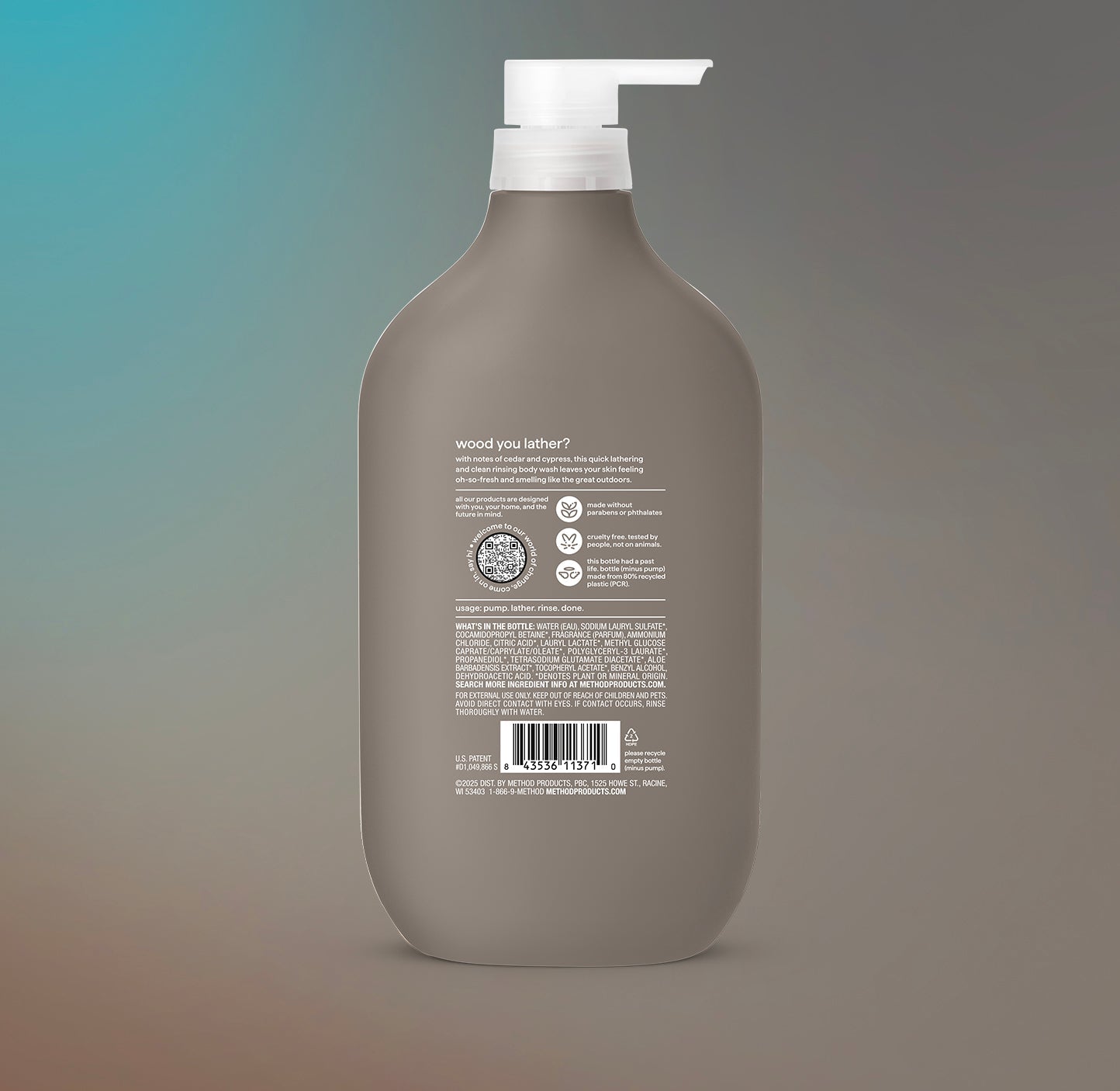 body wash - cedar + cypress. 28 fl oz